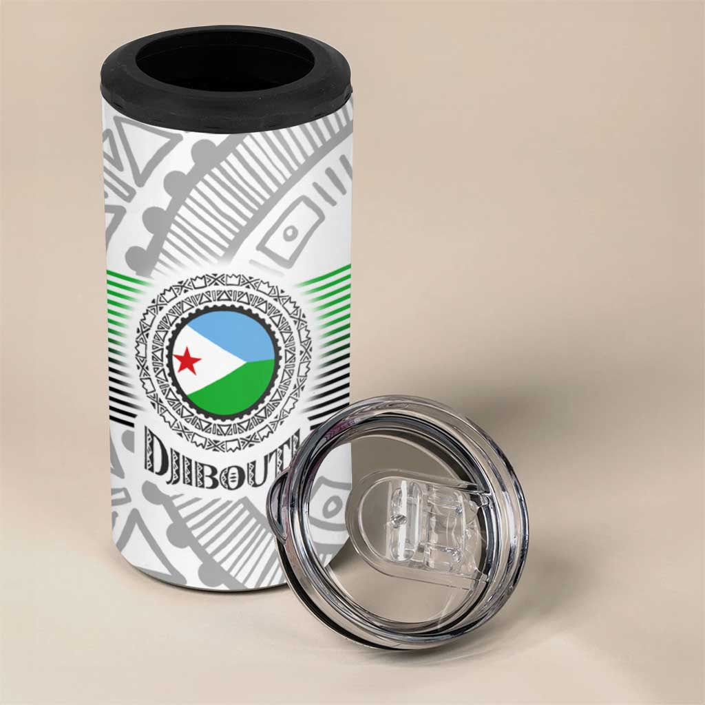 African Tribal Djibouti Roots 4 in 1 Can Cooler Tumbler Urban Streetwear TS04