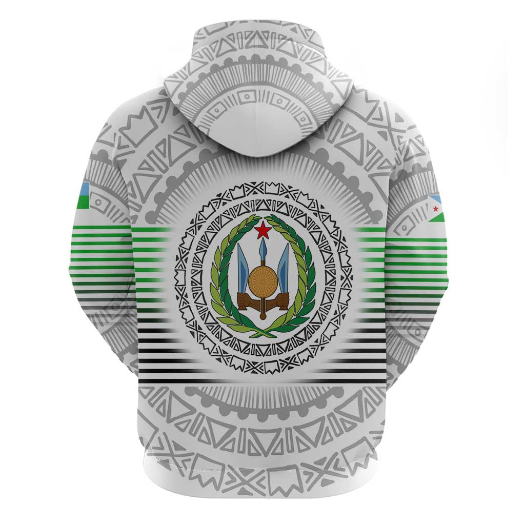 Djibouti Roots Hoodie Urban Streetwear with African Tribal Design & Patriotic Elements TS04