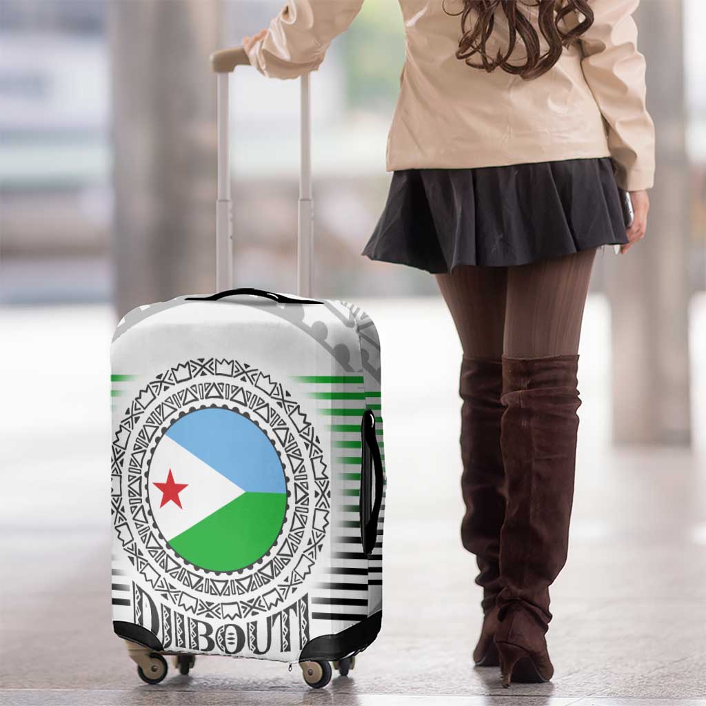 Djibouti Roots Luggage Cover Urban Streetwear with African Tribal Design & Patriotic Elements TS04