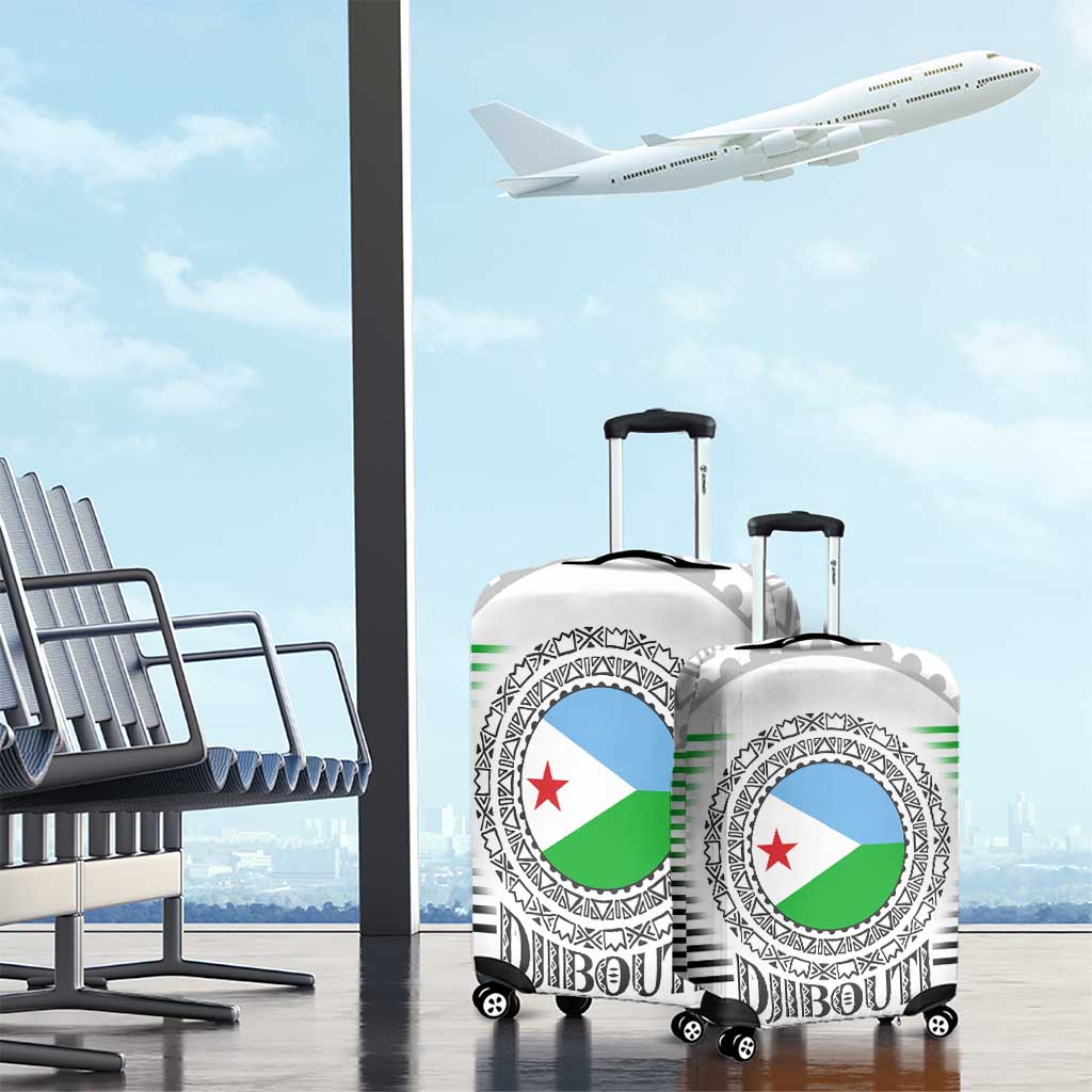 Djibouti Roots Luggage Cover Urban Streetwear with African Tribal Design & Patriotic Elements TS04