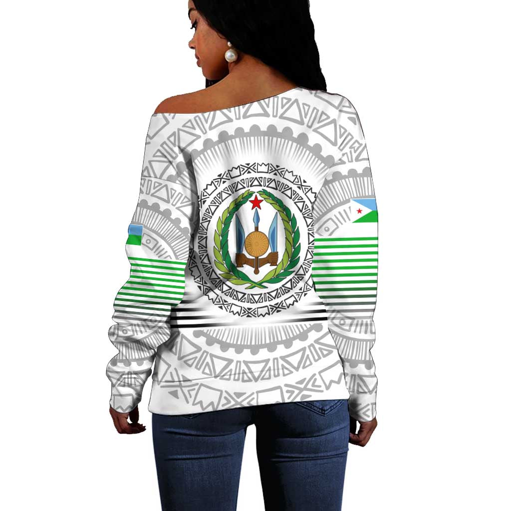 African Tribal Djibouti Roots Off Shoulder Sweater Urban Streetwear TS04