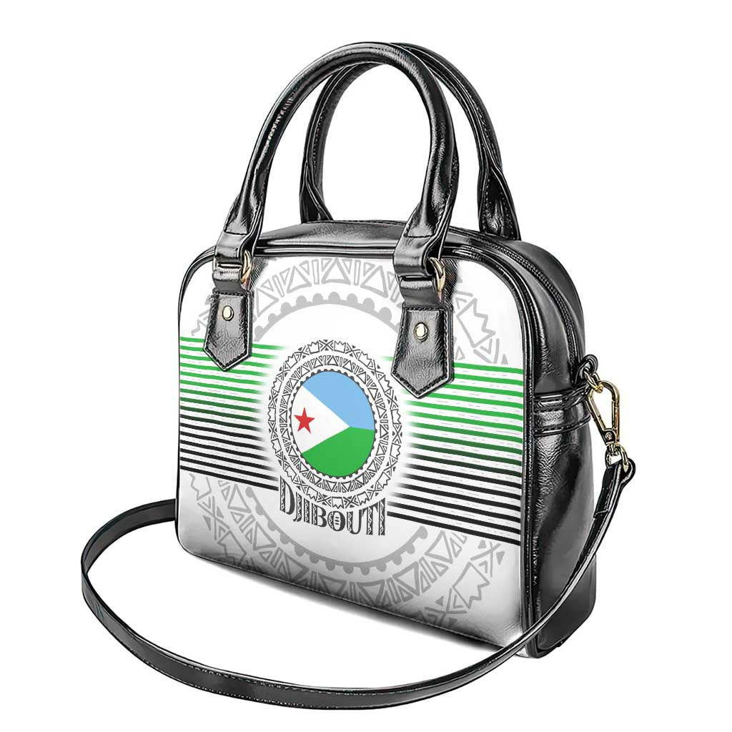Djibouti Roots Shoulder Handbag Urban Streetwear with African Tribal Design & Patriotic Elements TS04