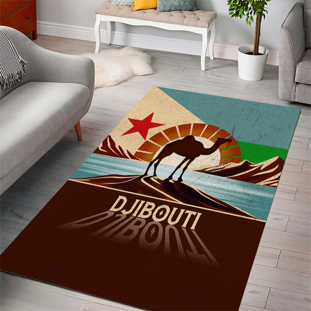 Djibouti Camel Area Rug Where Desert Meets Sea and Heritage Stands Tall TS04