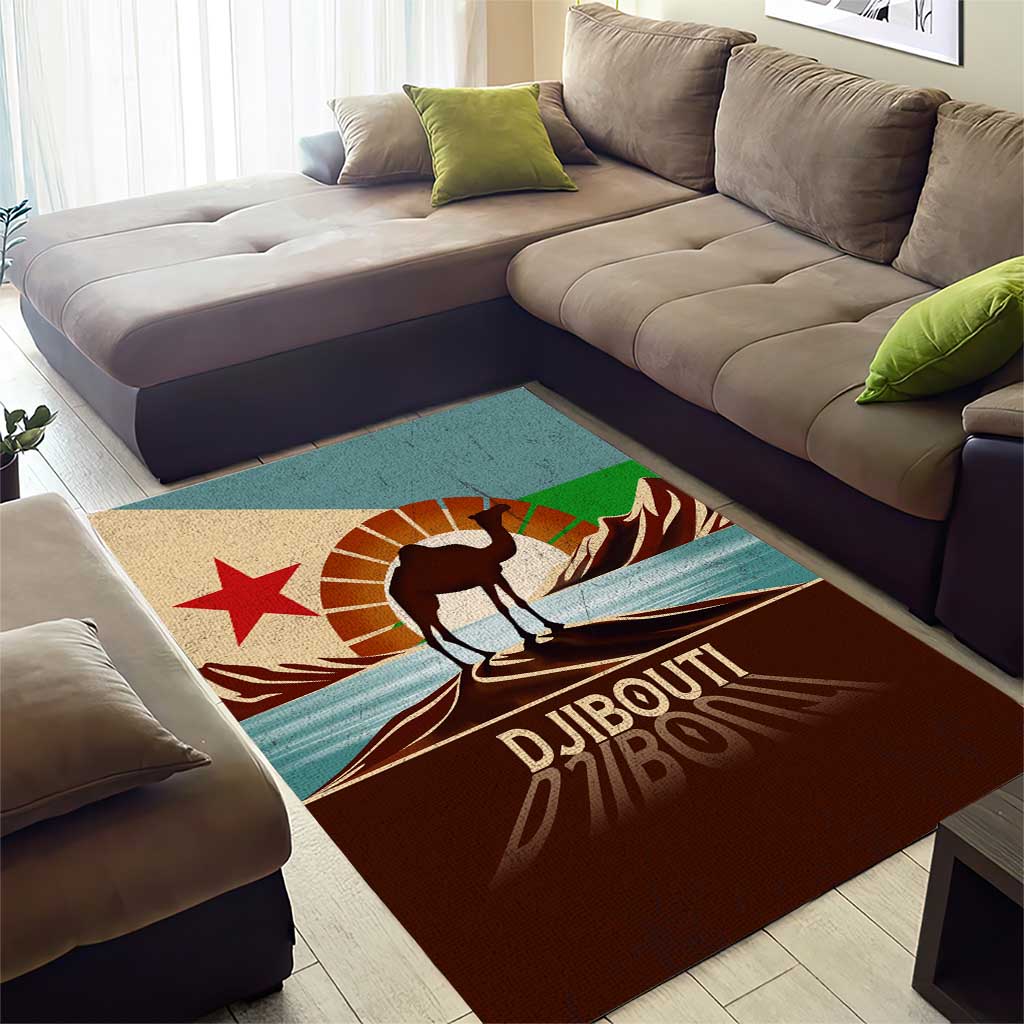 Djibouti Camel Area Rug Where Desert Meets Sea and Heritage Stands Tall TS04