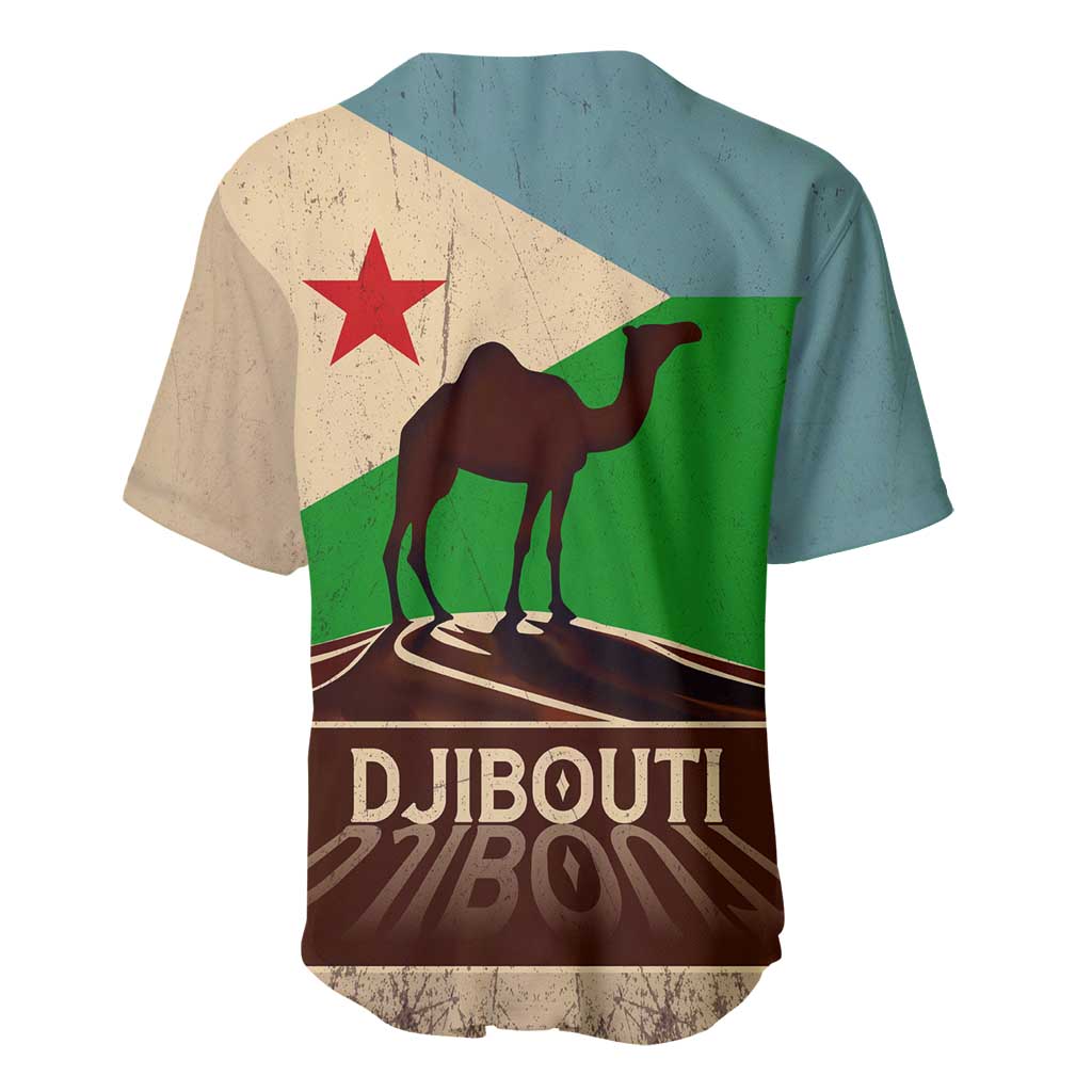 Djibouti Camel Baseball Jersey Where Desert Meets Sea and Heritage Stands Tall TS04
