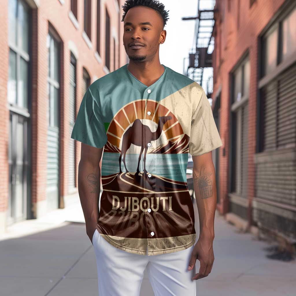 Djibouti Camel Baseball Jersey Where Desert Meets Sea and Heritage Stands Tall TS04