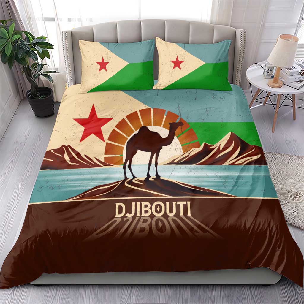 Djibouti Camel Bedding Set Where Desert Meets Sea and Heritage Stands Tall TS04
