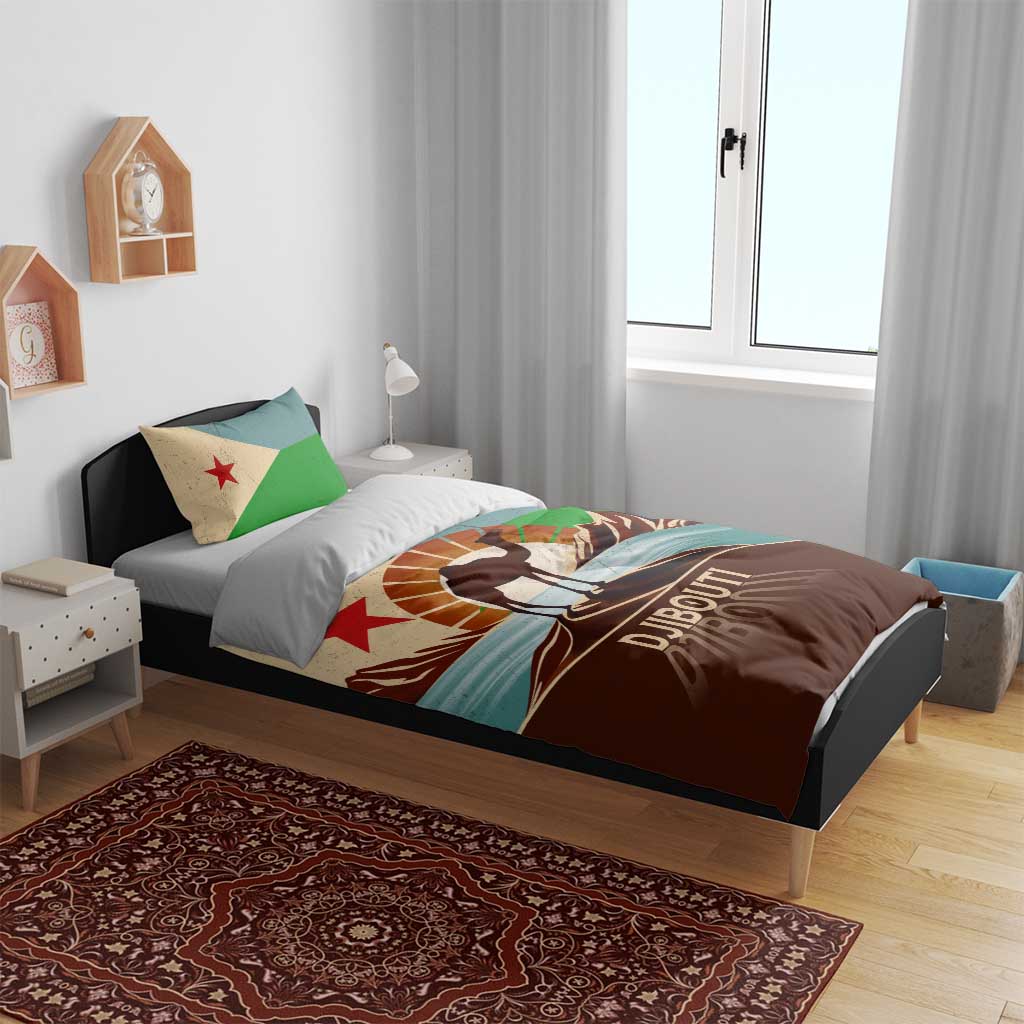 Djibouti Camel Bedding Set Where Desert Meets Sea and Heritage Stands Tall TS04