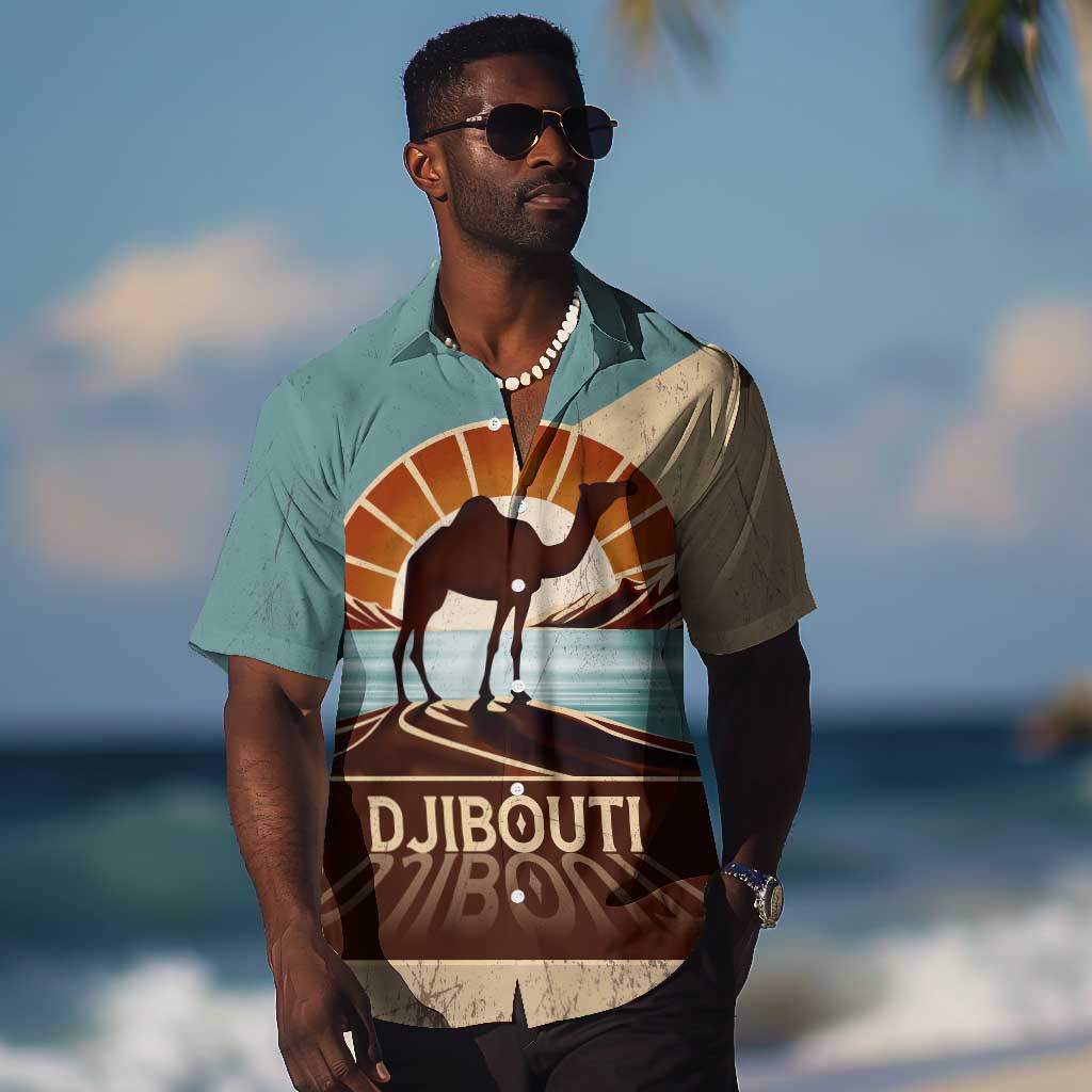 Djibouti Camel Hawaiian Shirt Where Desert Meets Sea and Heritage Stands Tall TS04