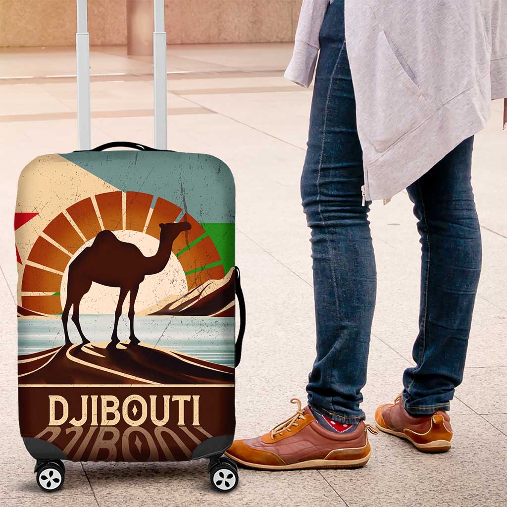 Echoes of Djibouti Luggage Cover Where Desert Meets Sea and Heritage Stands Tall TS04