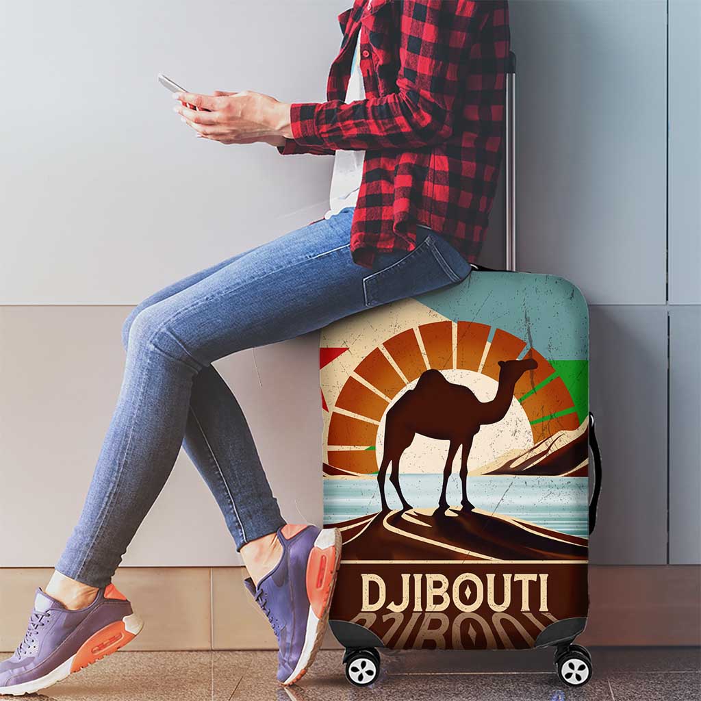 Echoes of Djibouti Luggage Cover Where Desert Meets Sea and Heritage Stands Tall TS04