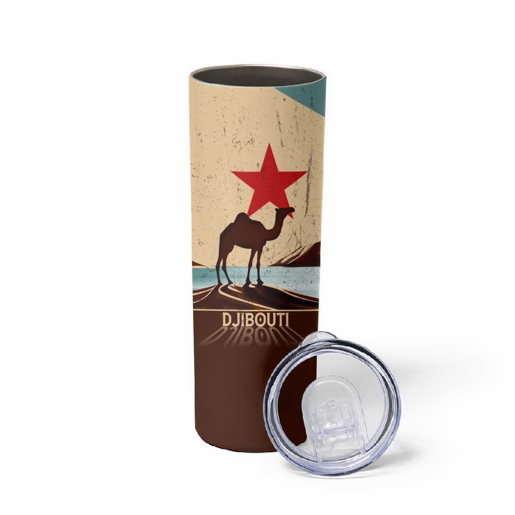 Djibouti Camel Skinny Tumbler Where Desert Meets Sea and Heritage Stands Tall TS04