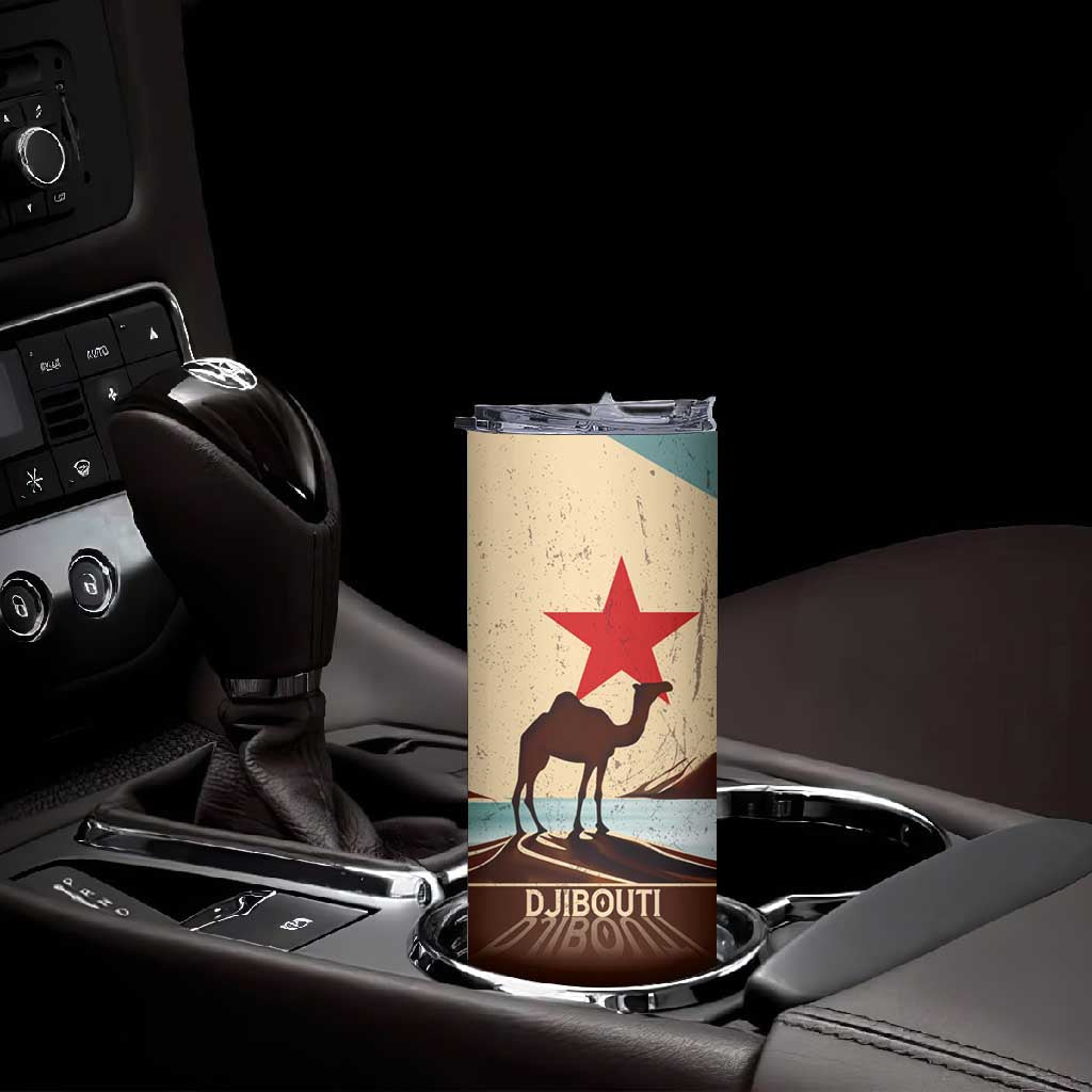 Djibouti Camel Skinny Tumbler Where Desert Meets Sea and Heritage Stands Tall TS04