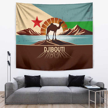 Djibouti Camel Tapestry Where Desert Meets Sea and Heritage Stands Tall TS04