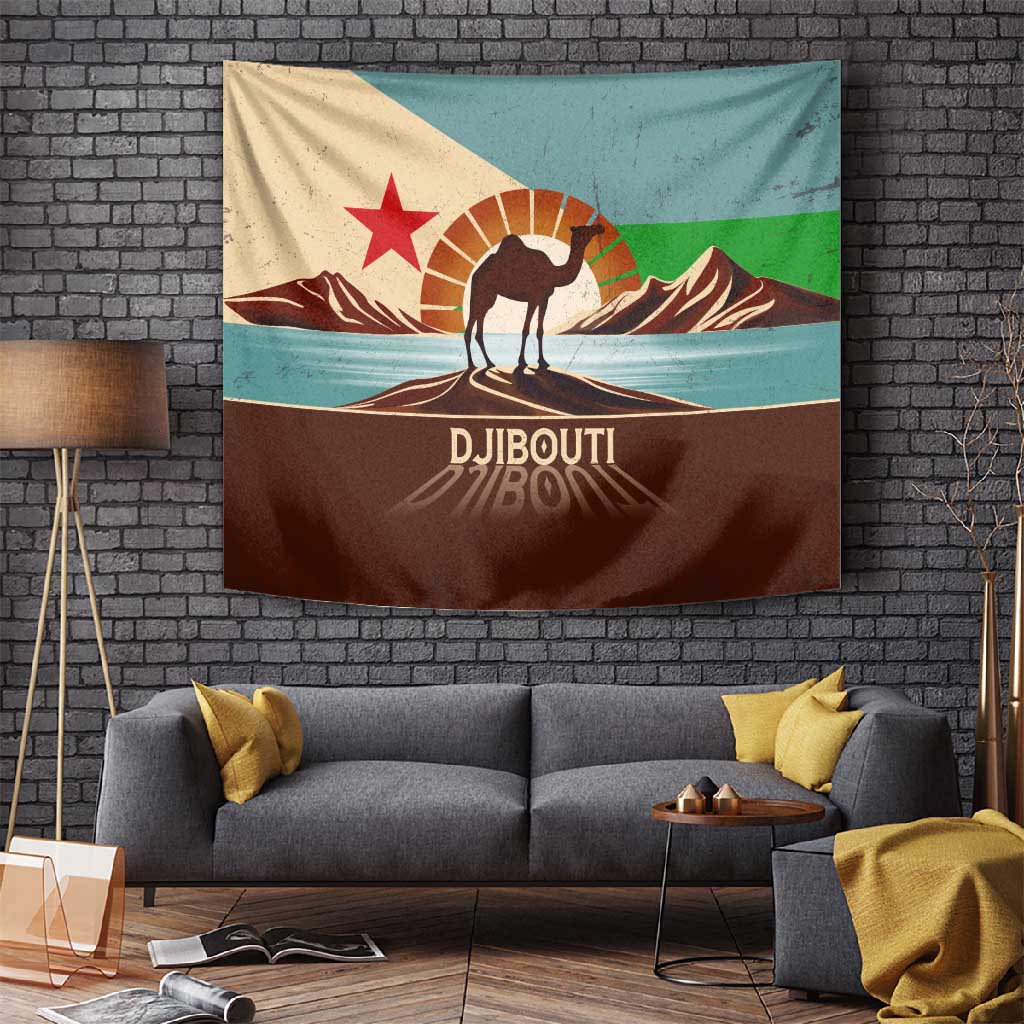 Djibouti Camel Tapestry Where Desert Meets Sea and Heritage Stands Tall TS04