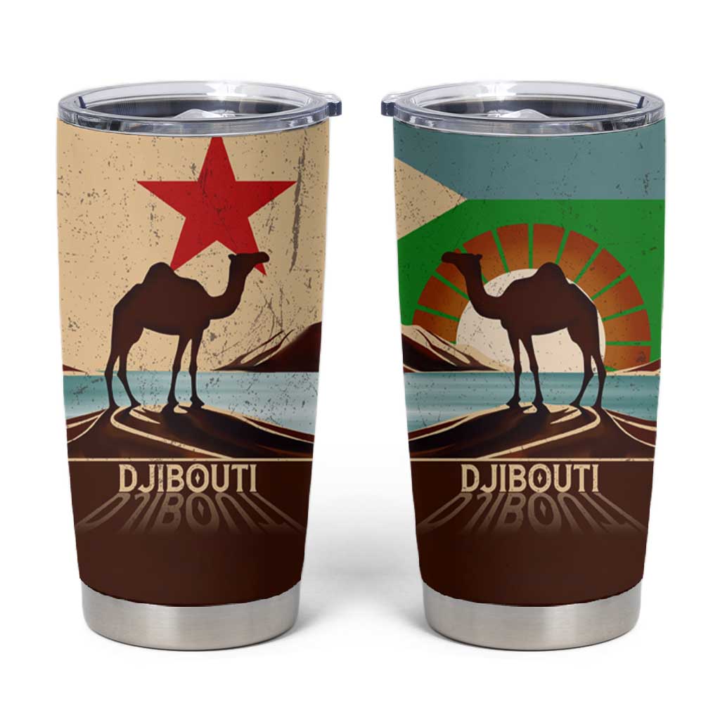 Djibouti Camel Tumbler Cup Where Desert Meets Sea and Heritage Stands Tall TS04