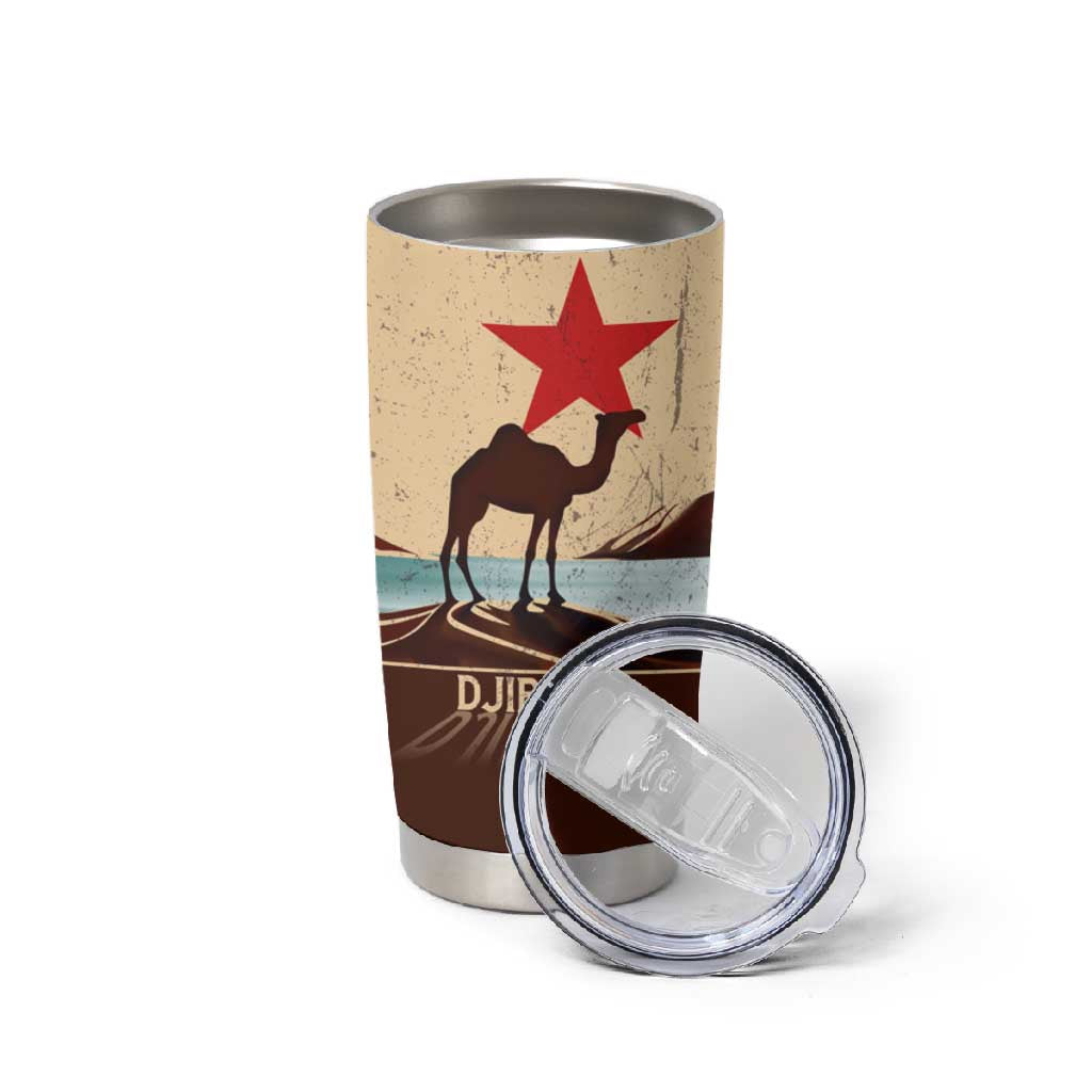 Djibouti Camel Tumbler Cup Where Desert Meets Sea and Heritage Stands Tall TS04