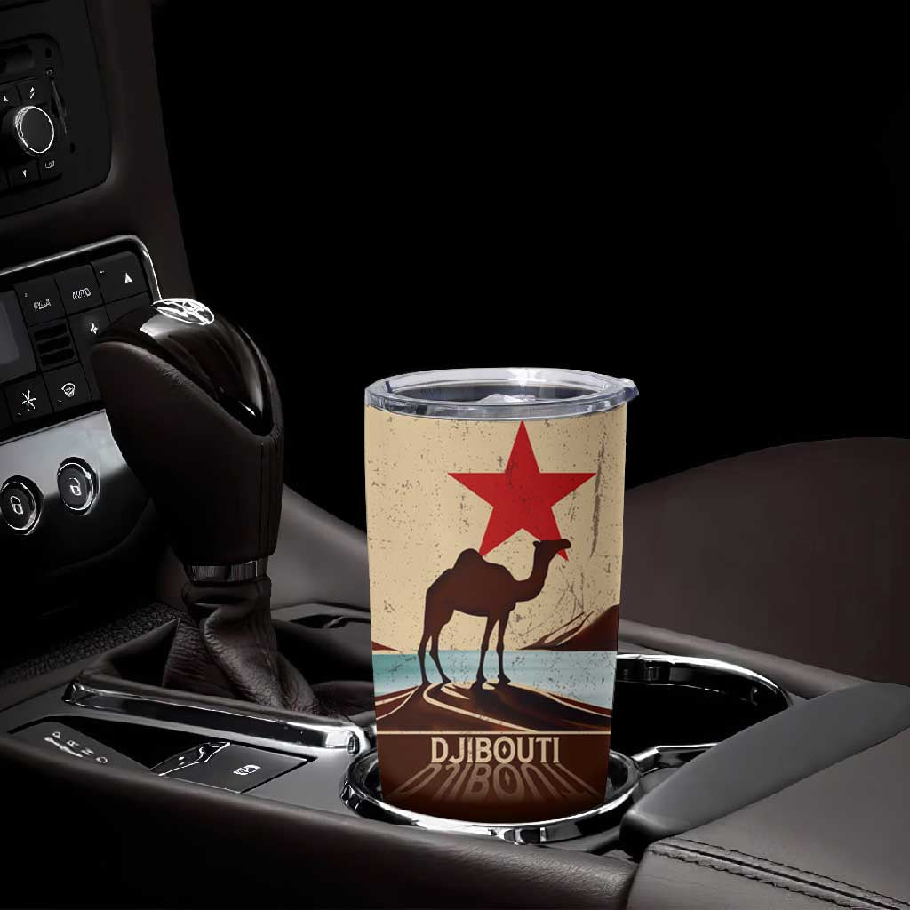 Djibouti Camel Tumbler Cup Where Desert Meets Sea and Heritage Stands Tall TS04