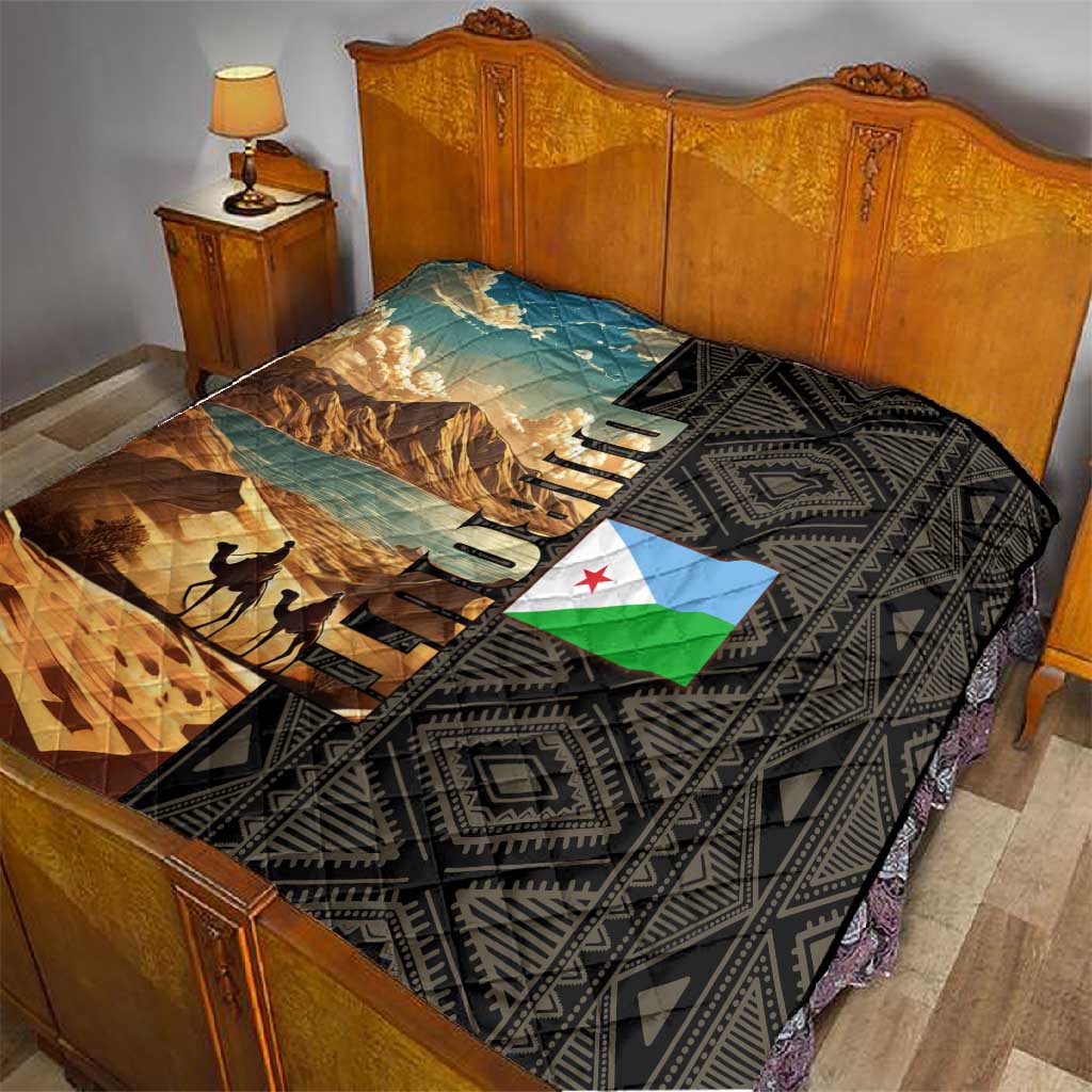 Djibouti Desert Quilt Camel Riders and African Pattern TS04