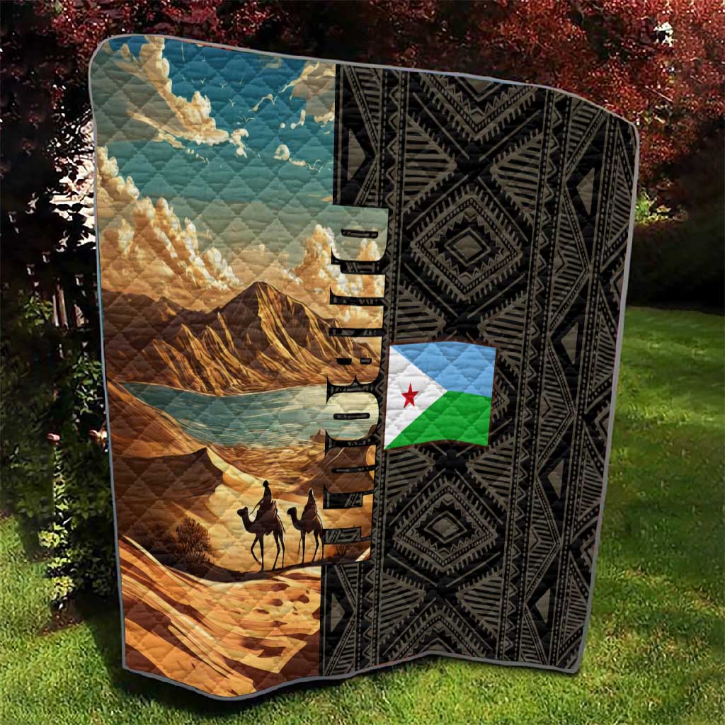 Djibouti Desert Quilt Camel Riders and African Pattern TS04