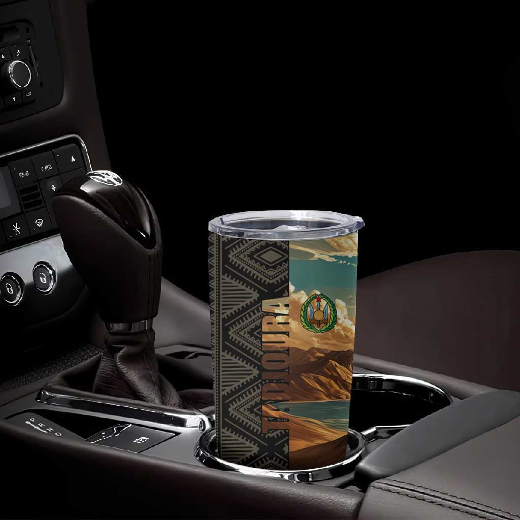 Djibouti Desert Tumbler Cup Camel Riders and African Pattern TS04