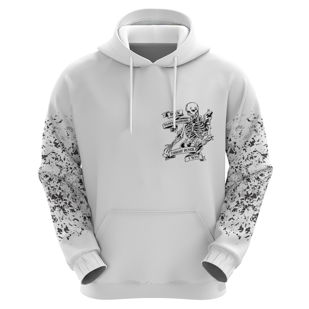 Rock Paper, Sgissors Throat Pungh I Win Hoodie TS04