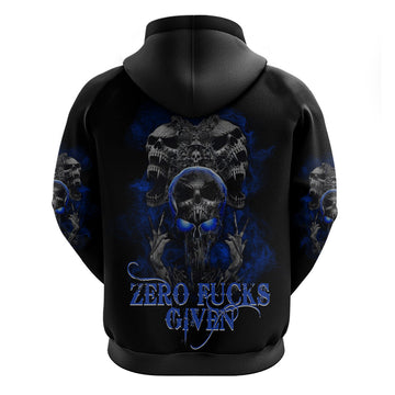 Skull Butterfly Demon - Zero Fck Given Hoodie TS04