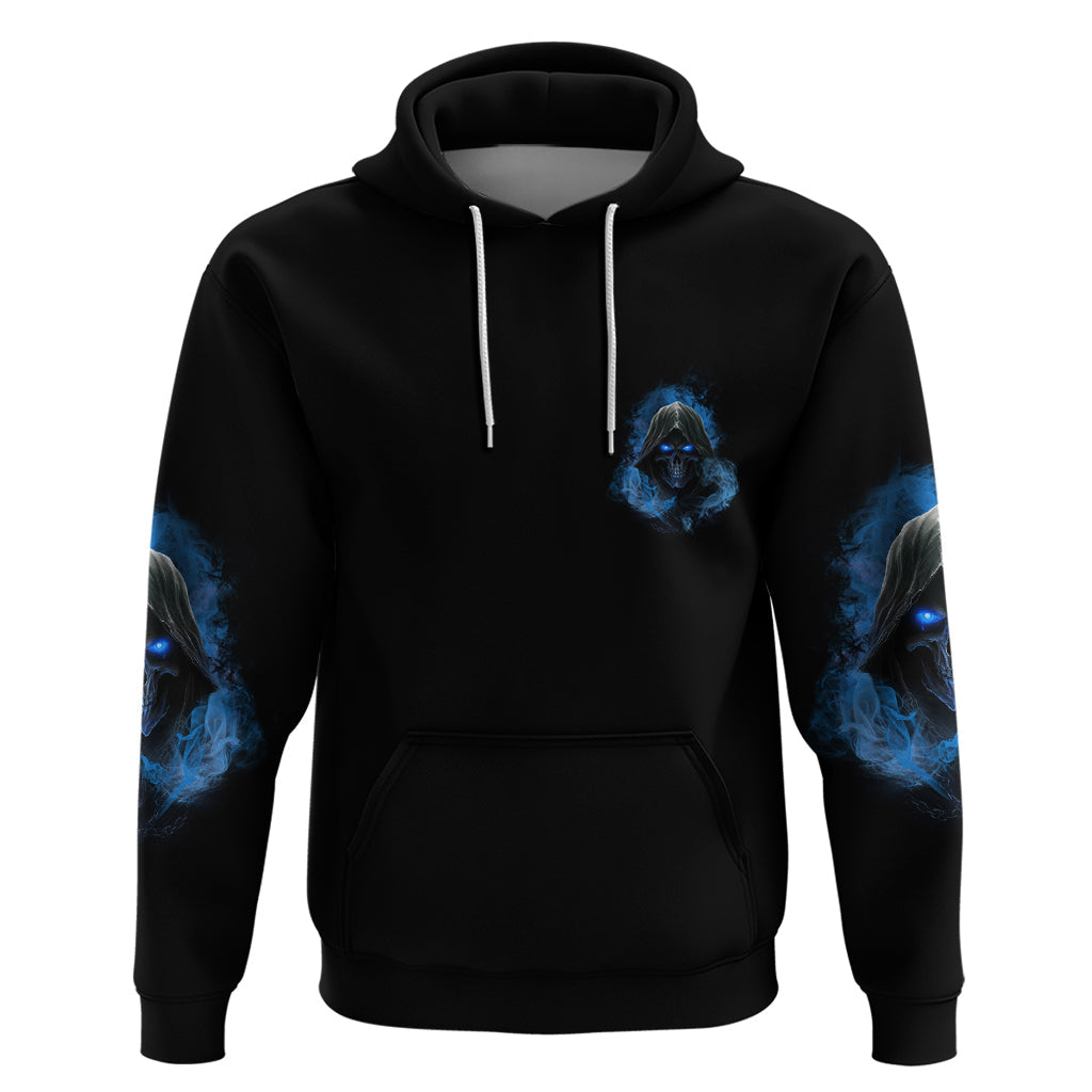 When I Was Born Reaper Fire Blue Hoodie TS04