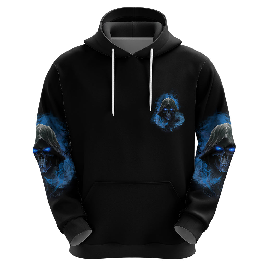 When I Was Born Reaper Fire Blue Hoodie TS04