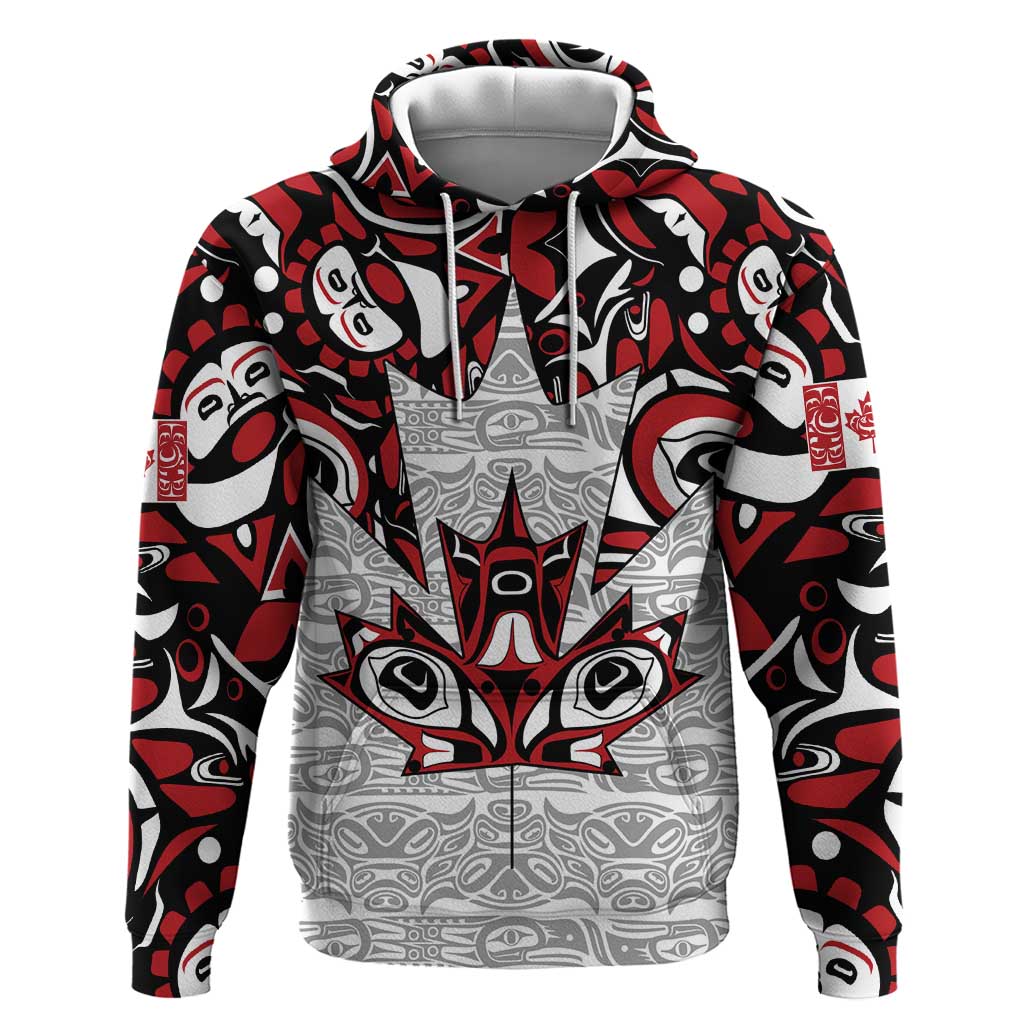 Canada Hoodie Haida Art-Inspired Pattern Design TS04