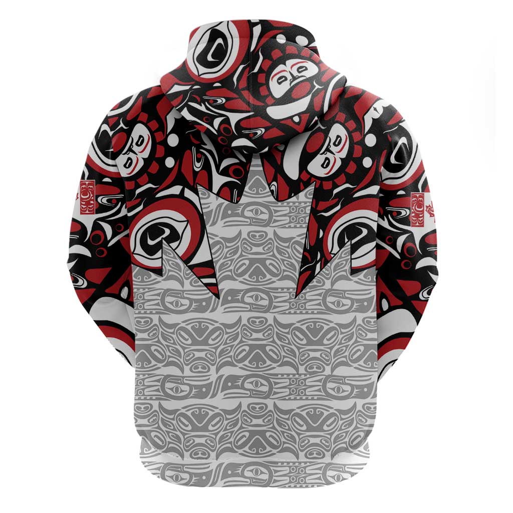 Canada Hoodie Haida Art-Inspired Pattern Design TS04