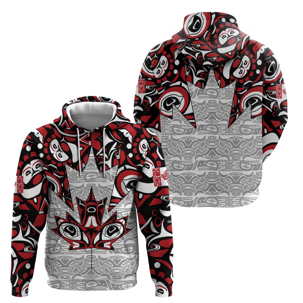 Canada Hoodie Haida Art-Inspired Pattern Design TS04