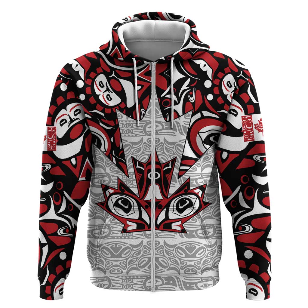 Canada Hoodie Haida Art-Inspired Pattern Design TS04