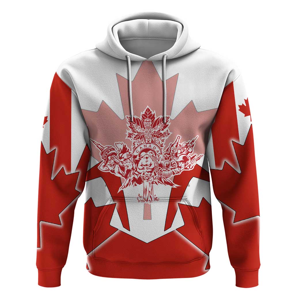 Canada Flag Hoodie National Map & Symbolic Design TS04