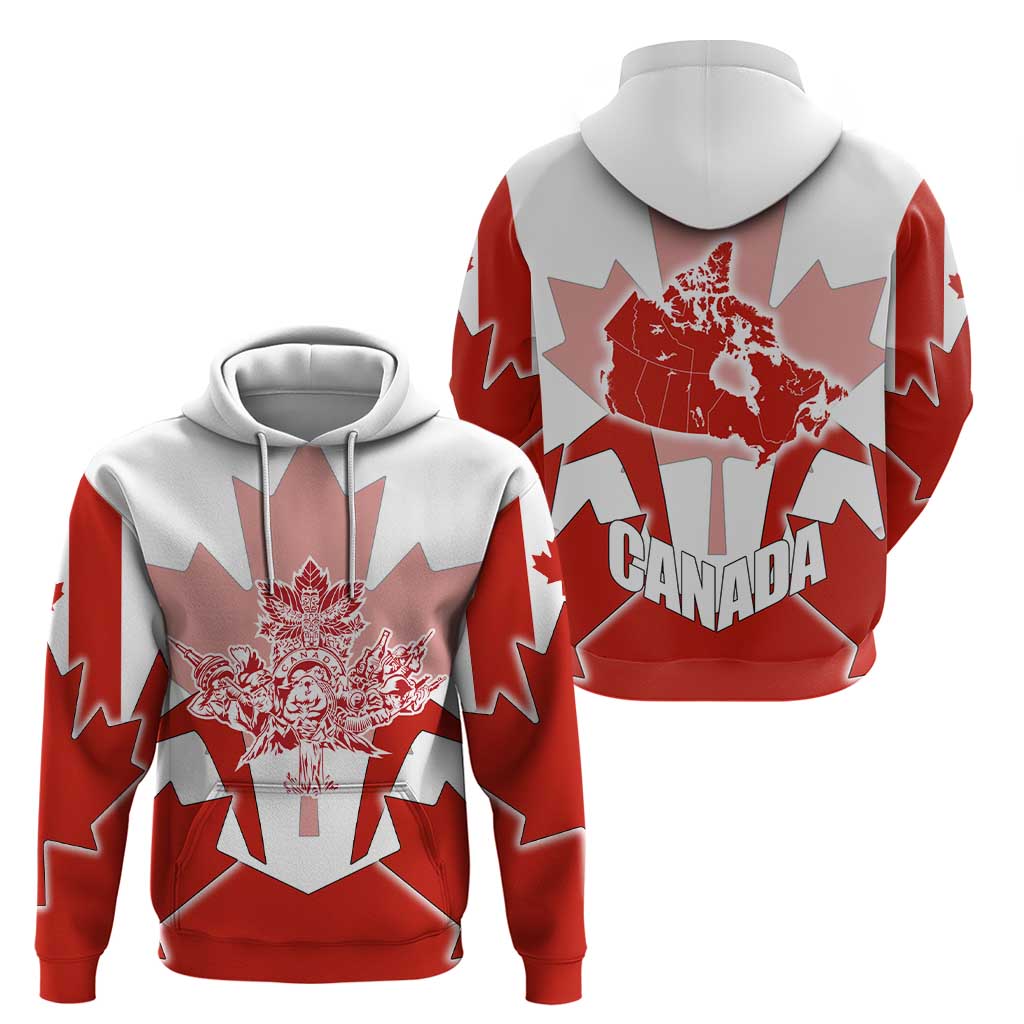 Canada Flag Hoodie National Map & Symbolic Design TS04