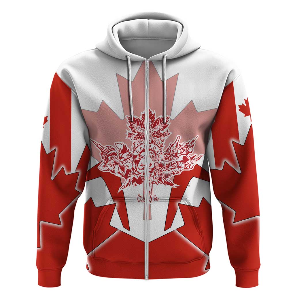 Canada Flag Hoodie National Map & Symbolic Design TS04