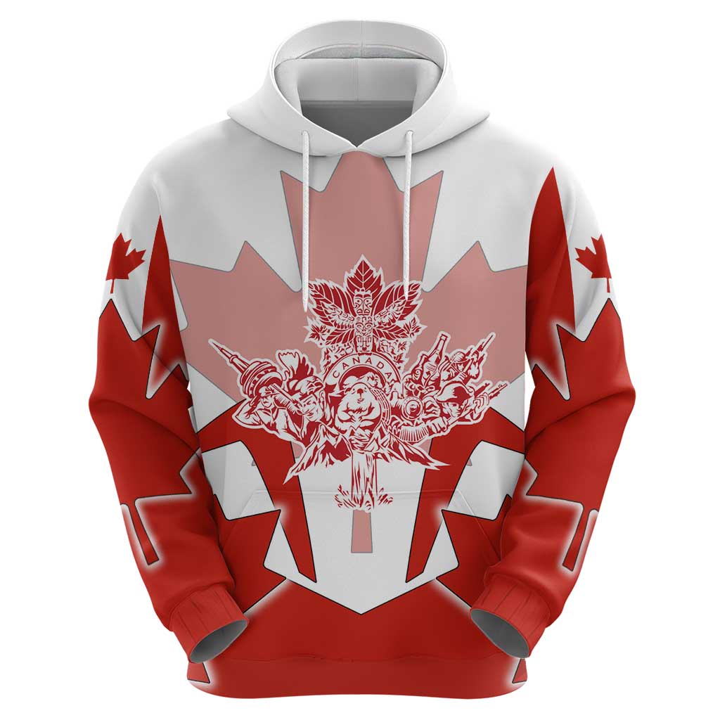Canada Flag Hoodie National Map & Symbolic Design TS04