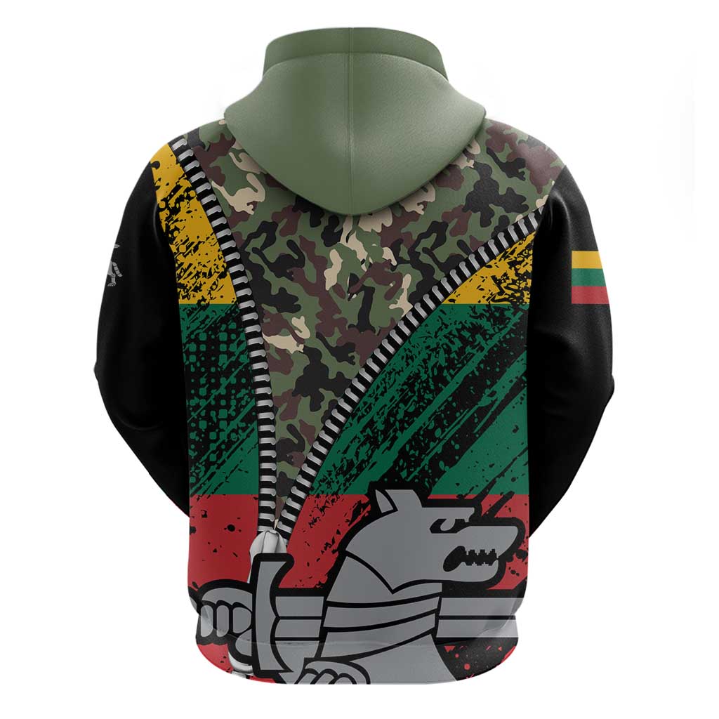 Lithuania's National Emblem Hoodie with Military Motifs - Army-Inspired Design TS04