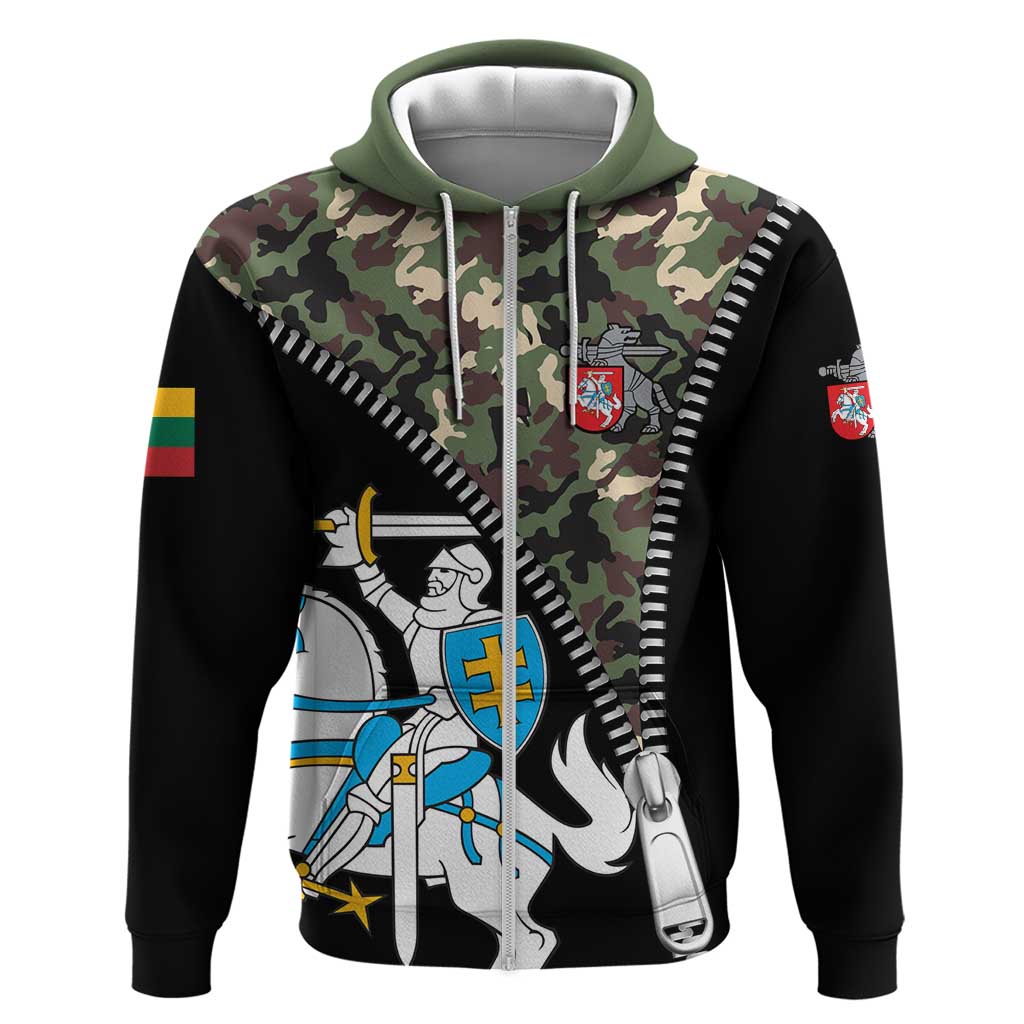 Lithuania's National Emblem Hoodie with Military Motifs - Army-Inspired Design TS04