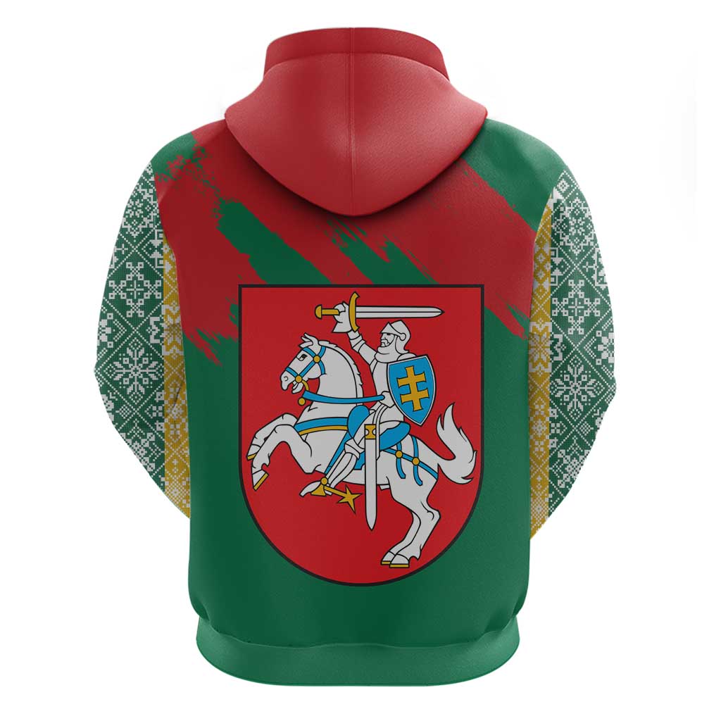 Lithuania Emblem Hoodie National Symbol with Traditional Patterns TS04