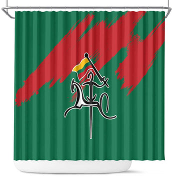 Lithuania Emblem Shower Curtain National Symbol with Traditional Patterns TS04