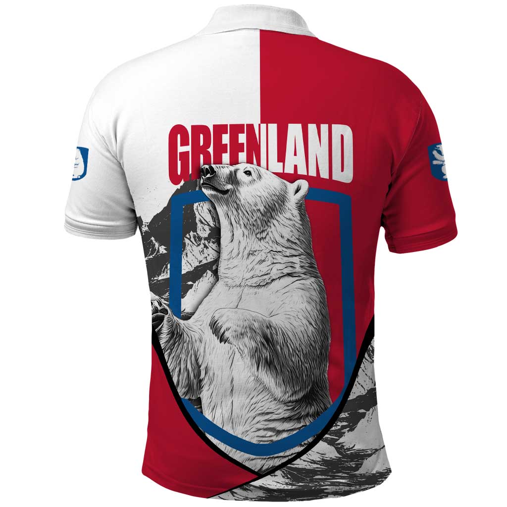 Greenland Pride Polo Shirt The Spirit of the Arctic Bear TS04
