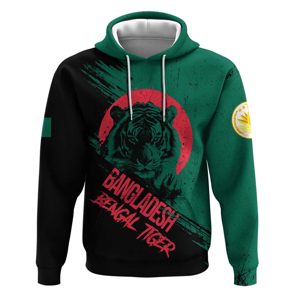 Bangladesh Bengal Tiger Hoodie with National Flag and Emblem Design TS04