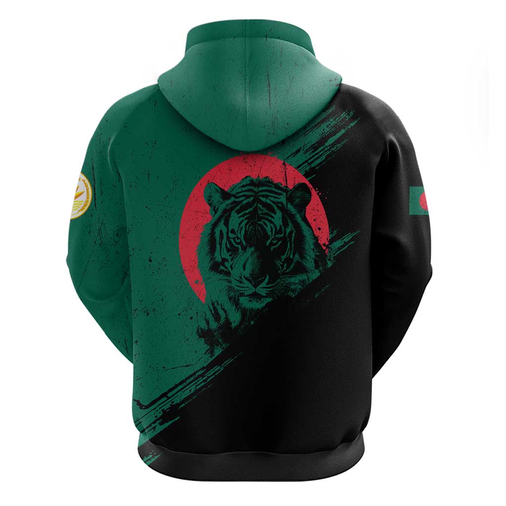 Bangladesh Bengal Tiger Hoodie with National Flag and Emblem Design TS04