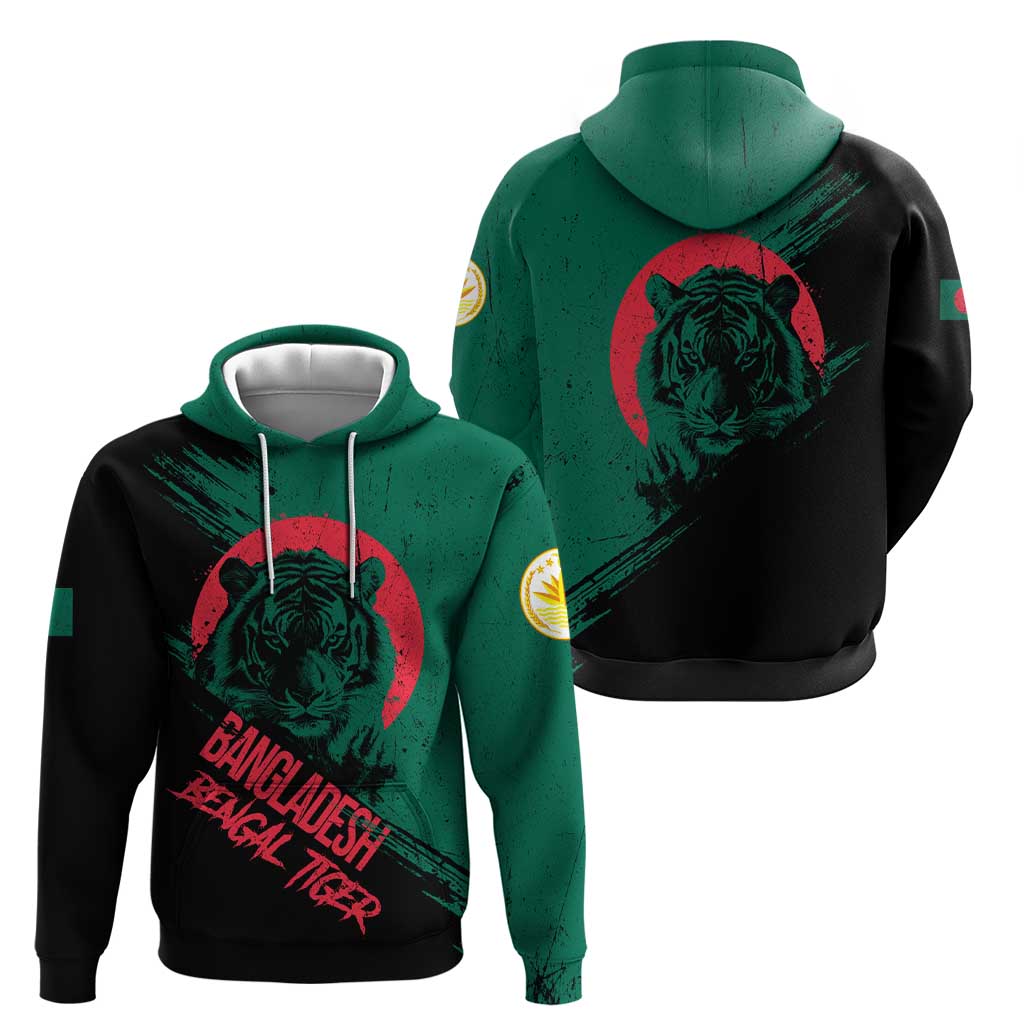 Bangladesh Bengal Tiger Hoodie with National Flag and Emblem Design TS04