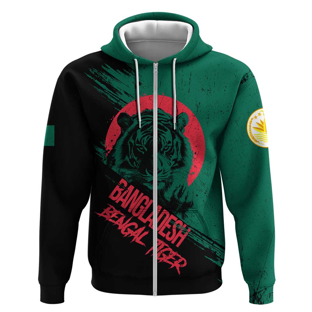 Bangladesh Bengal Tiger Hoodie with National Flag and Emblem Design TS04