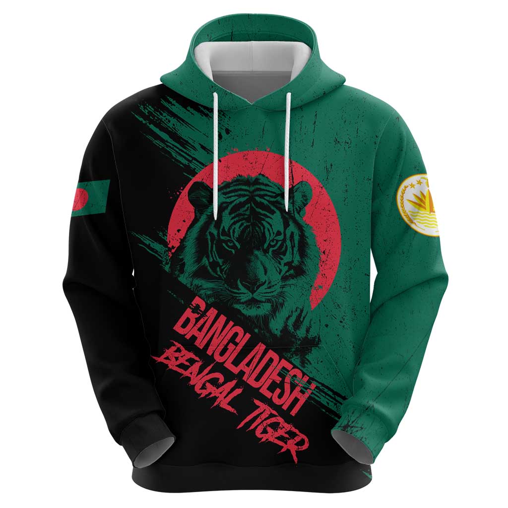 Bangladesh Bengal Tiger Hoodie with National Flag and Emblem Design TS04
