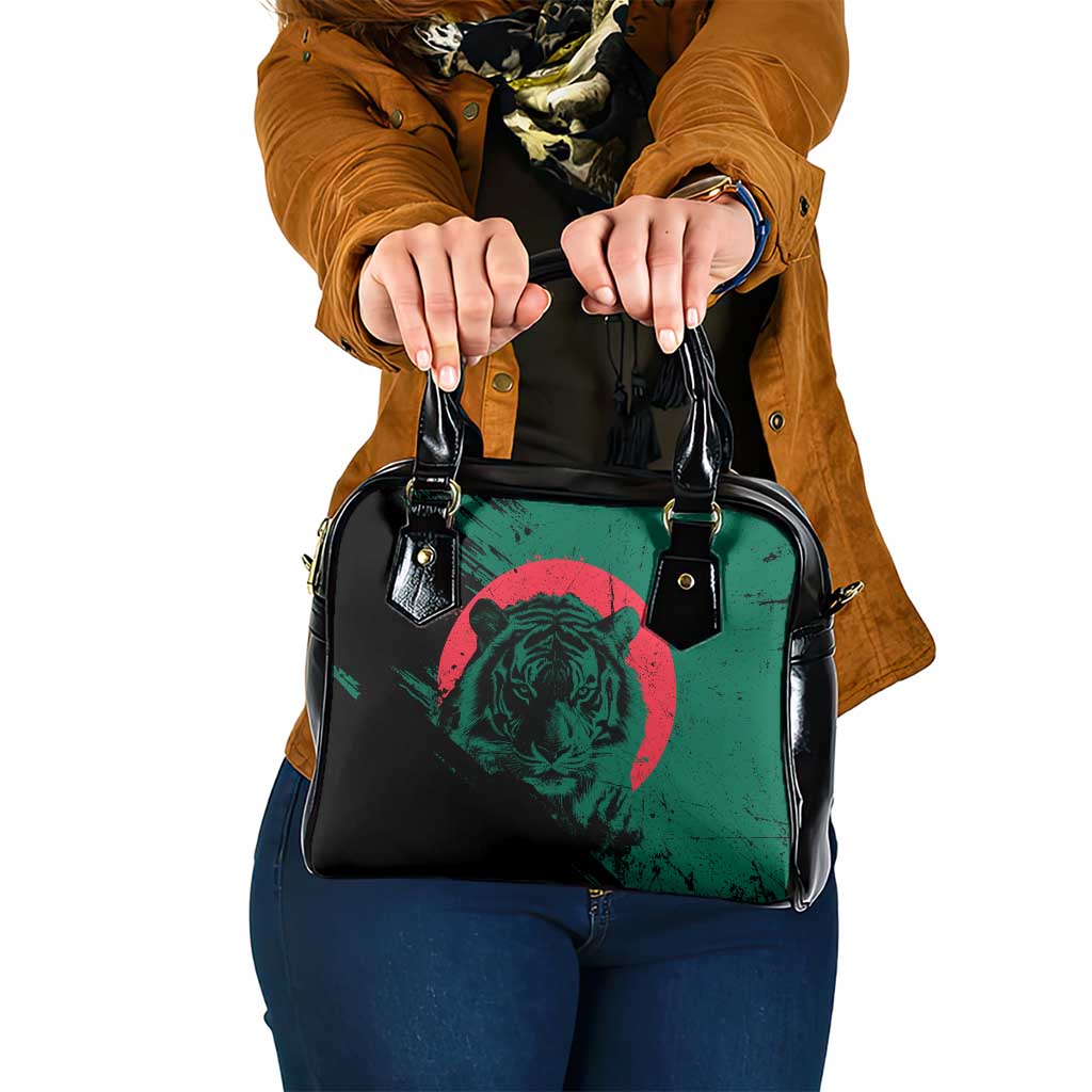 Bangladesh Bengal Tiger Shoulder Handbag with National Flag and Emblem Design TS04