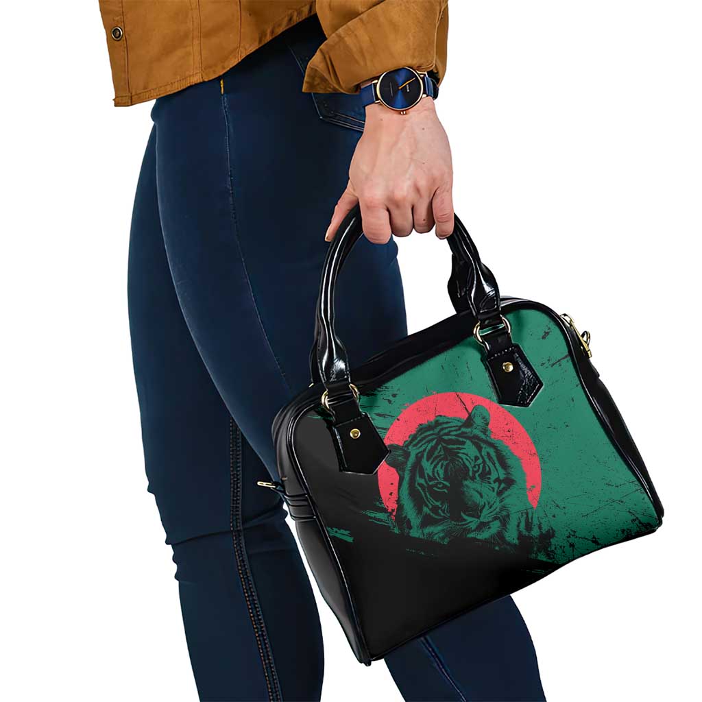 Bangladesh Bengal Tiger Shoulder Handbag with National Flag and Emblem Design TS04