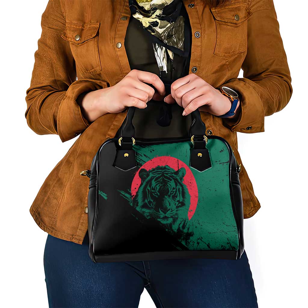 Bangladesh Bengal Tiger Shoulder Handbag with National Flag and Emblem Design TS04